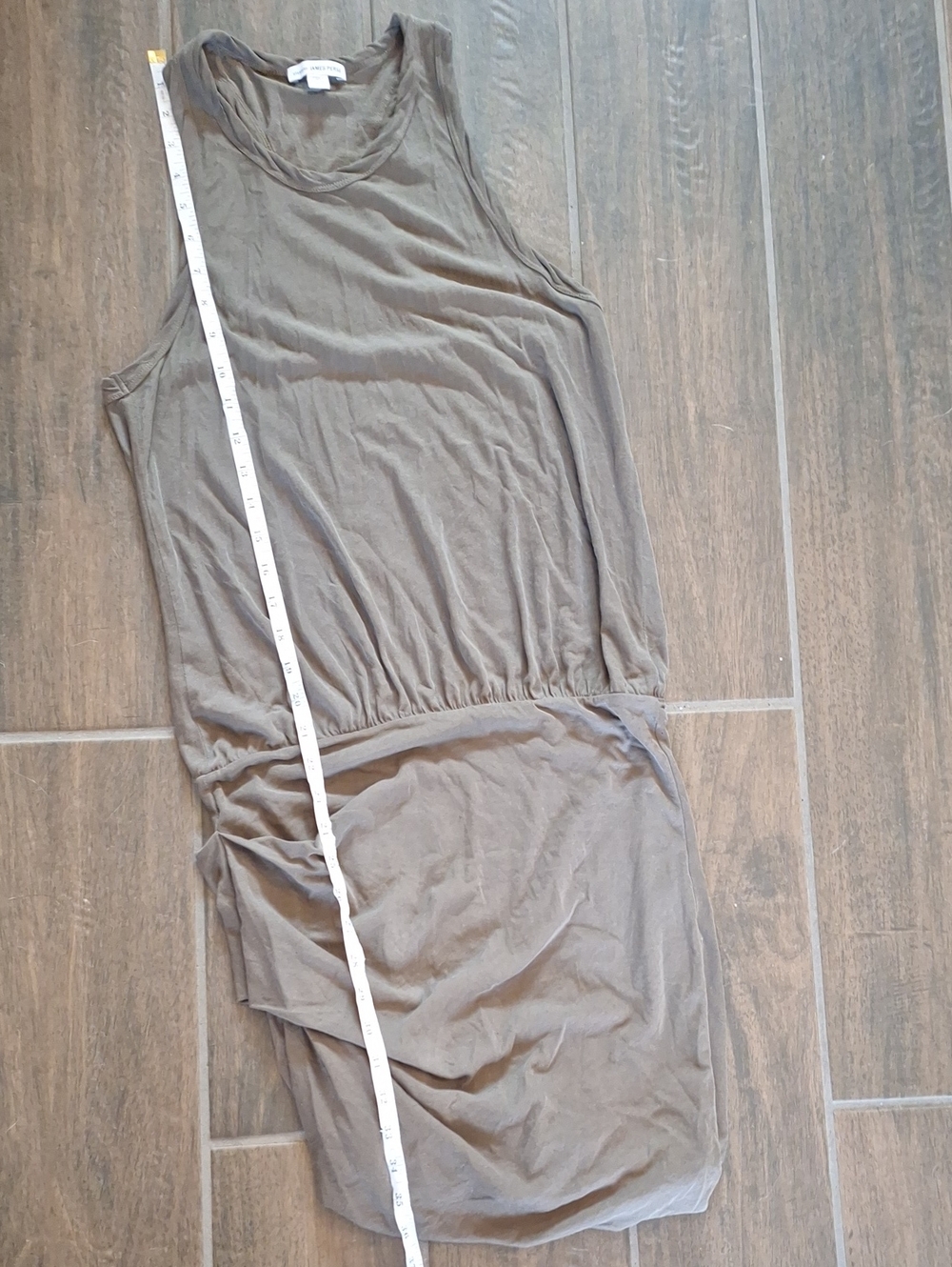 Standard James Perse Ruched Blouson Dress In Olive Green Size 1 / Small - Picture 12 of 12